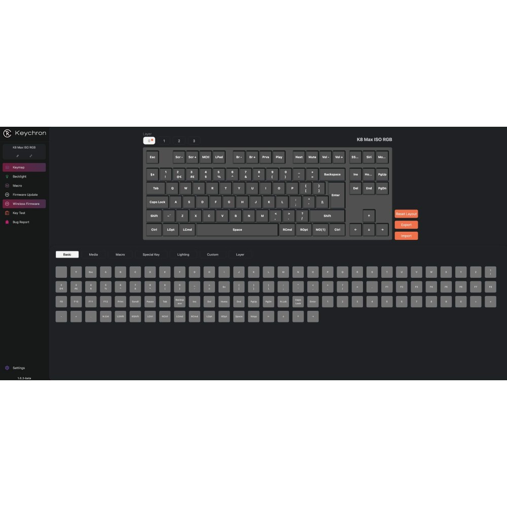 Keychron K8 Max ISO-CH – Aluminium TKL with Super Banana Switches