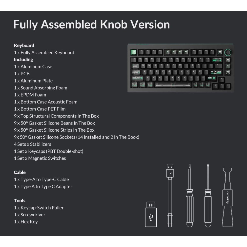 Lemokey P1 HE ISO-CH – Magnetic Gaming Keyboard 1000 Hz