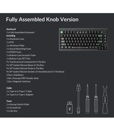 Lemokey P1 HE ISO-CH – Clavier de jeu magnétique 1000 Hz