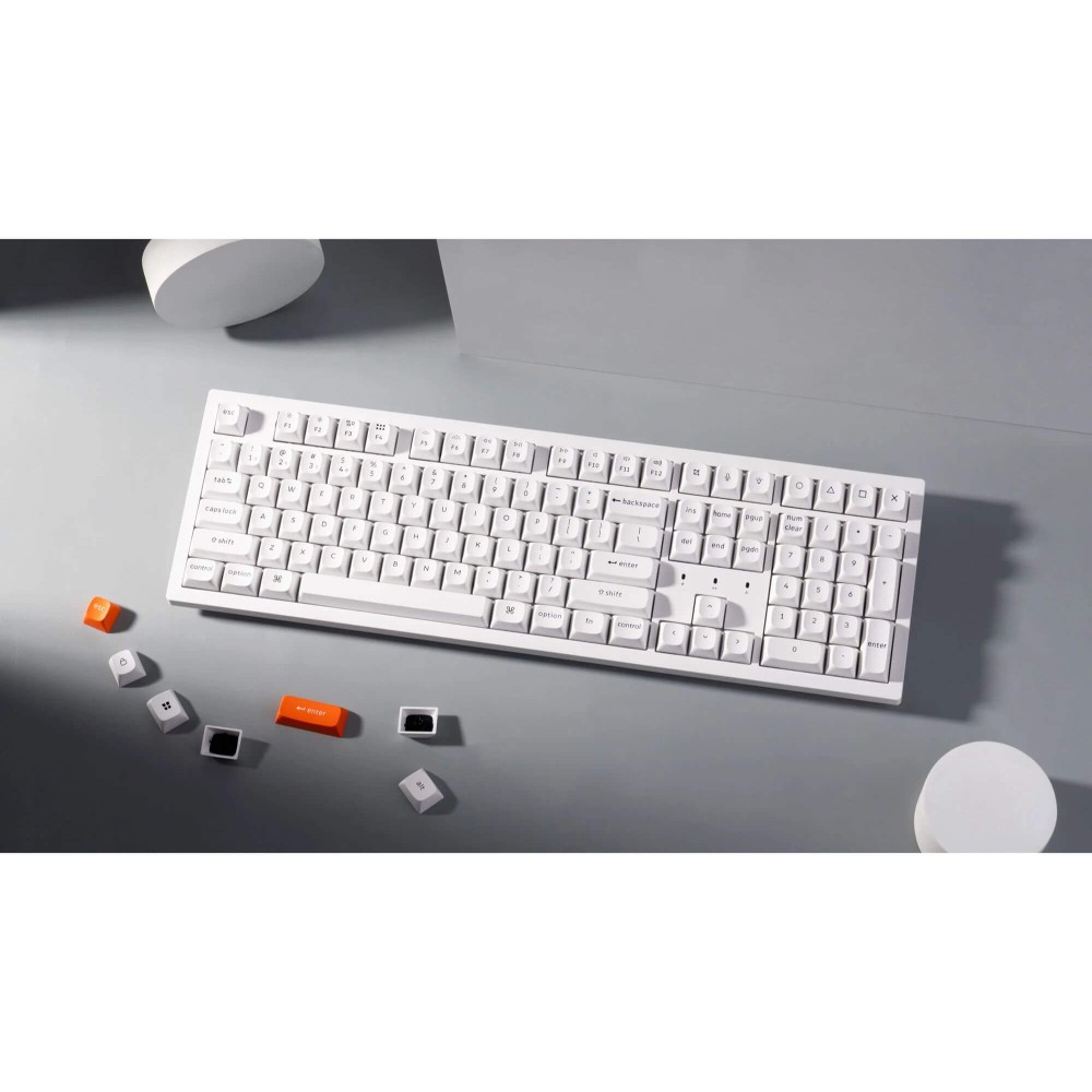 Keychron K10 Max White – Clavier 100 % sans fil avec interrupteurs Super Brown