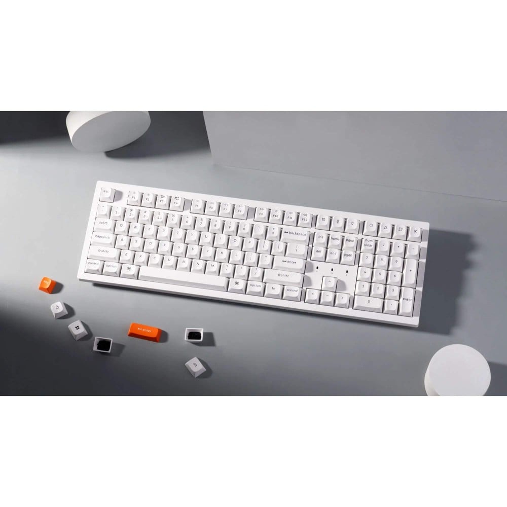 Keychron K10 Max White – 100% Wireless Keyboard mit Super Brown Switches