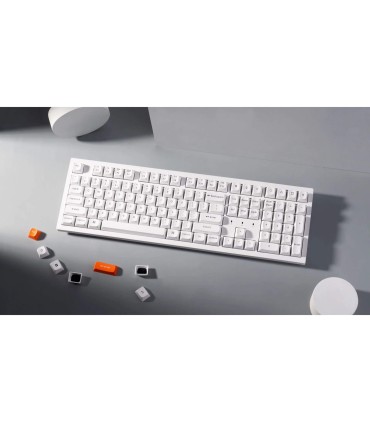 Keychron K10 Max White – Clavier 100 % sans fil avec interrupteurs Super Brown