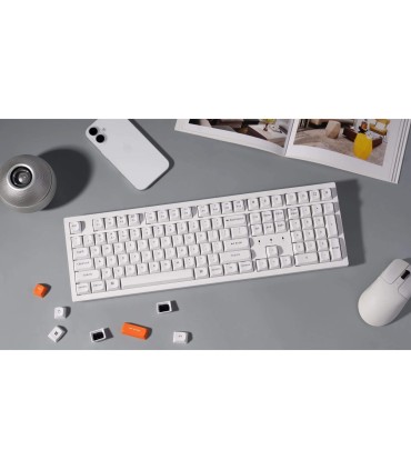 Keychron K10 Max White – Clavier 100 % sans fil avec interrupteurs Super Brown