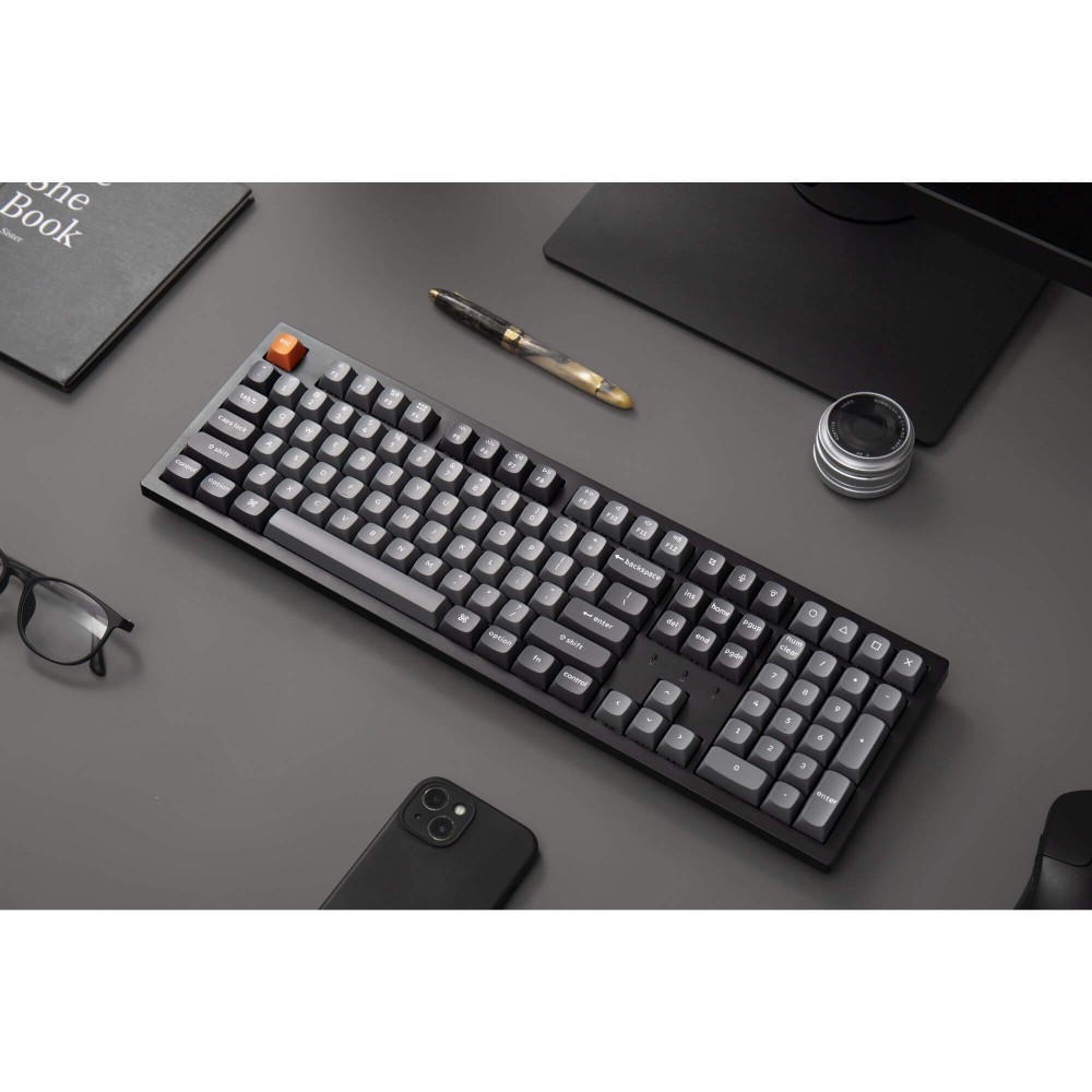 Keychron K10 Max Black – Clavier 100 % sans fil avec interrupteurs Super Red