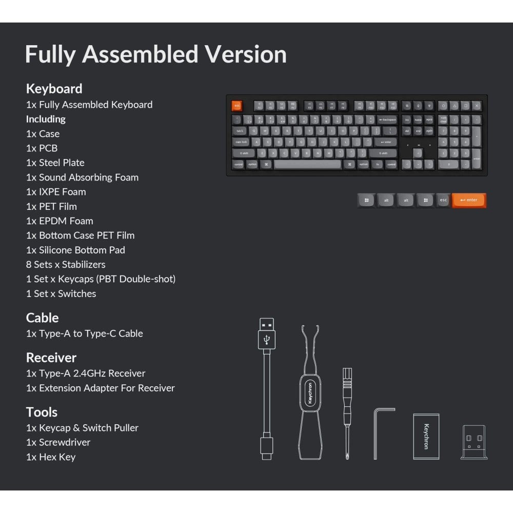 Keychron K10 Max Black – 100% Wireless Keyboard mit Super Red Switches