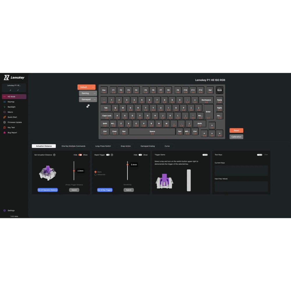 Lemokey P1 HE ISO-CH – Clavier de jeu magnétique 1000 Hz