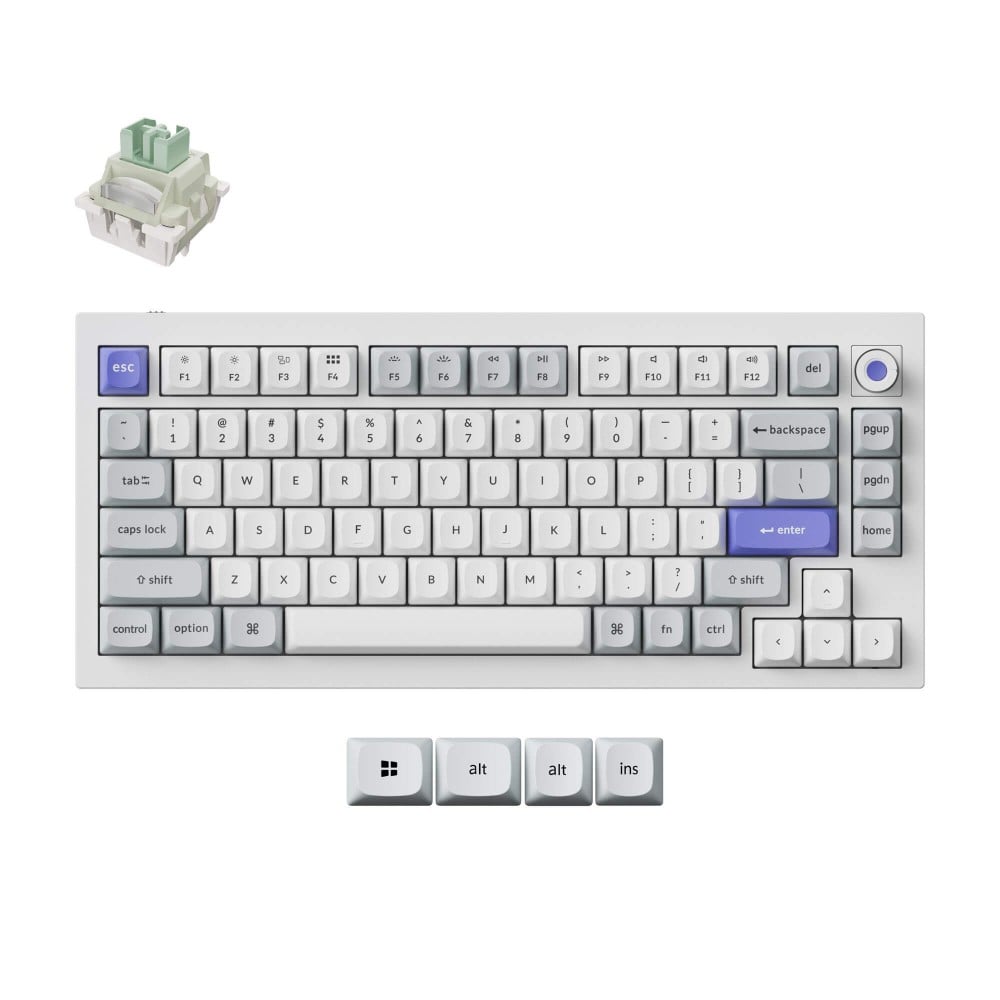 Keychron Q1 HE 8K interrupteur magnétique blanc QMK (États-Unis)