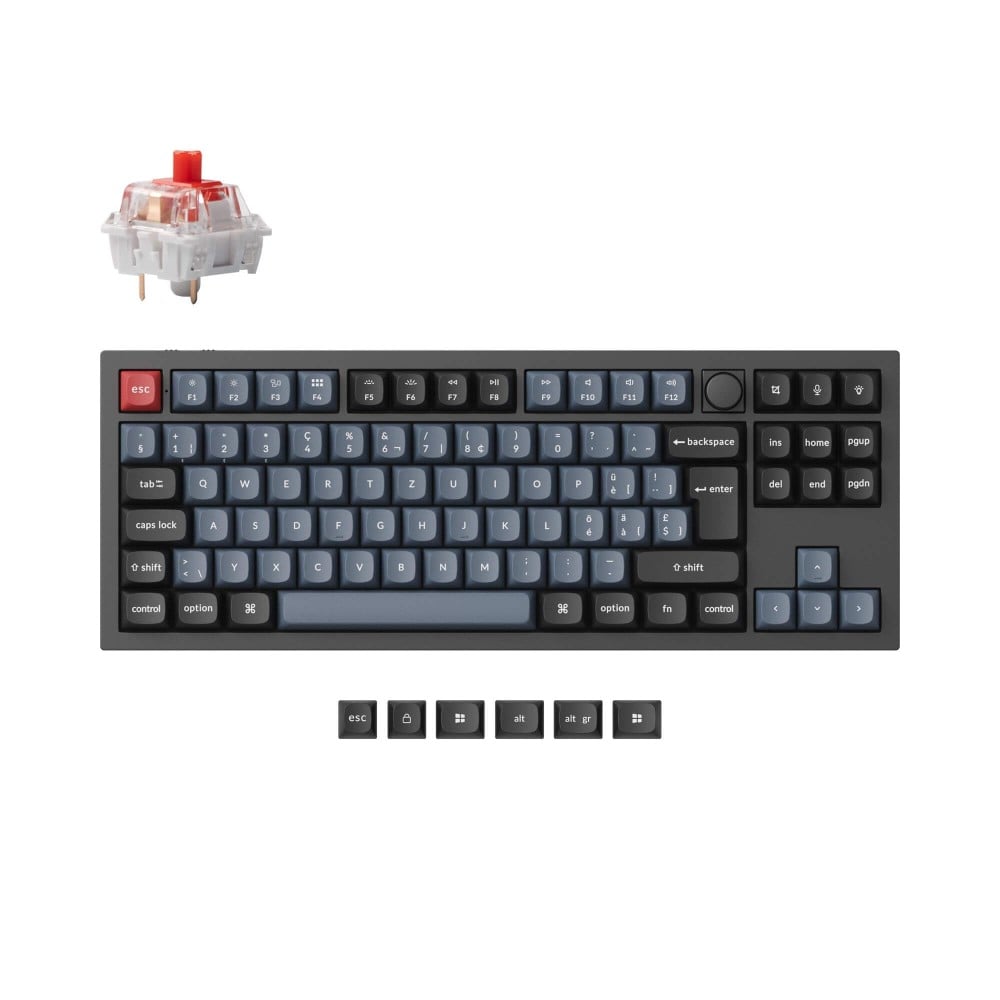 Keychron Q3 Pro Black QMK Red Switch (CH) Knob