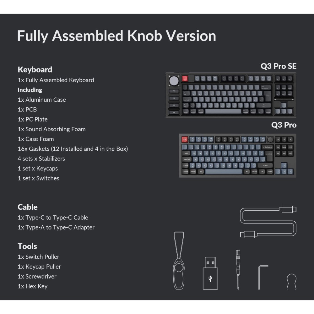 Keychron Q3 Pro TKL Tastatur mit QMK VIA und Bluetooth