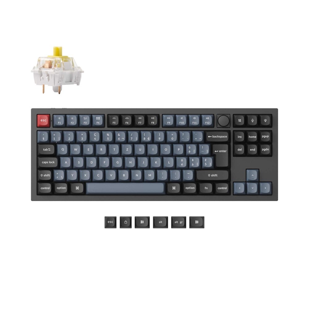 Keychron Q3 Pro Bouton Banane (CH) Noir QMK