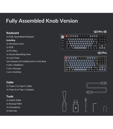 Keychron Q3 Pro clavier TKL avec interrupteurs banane et QMK VIA