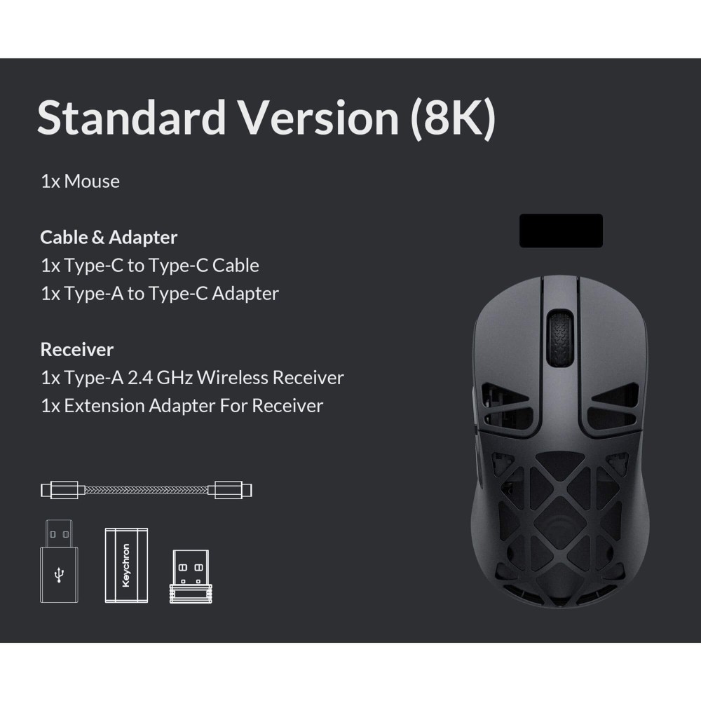 Keychron Souris de jeu M3 Mini Metal Edition avec PixArt 3950