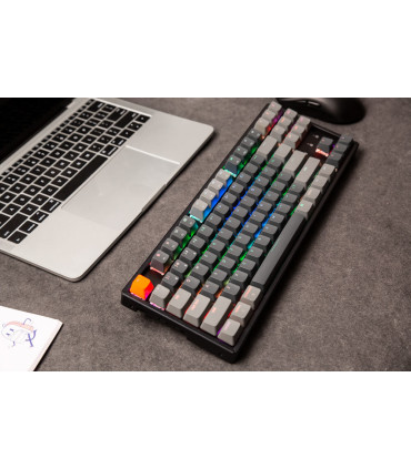 Keychron K8 Interrupteur marron en aluminium remplaçable à chaud RGB (ISO-CH)