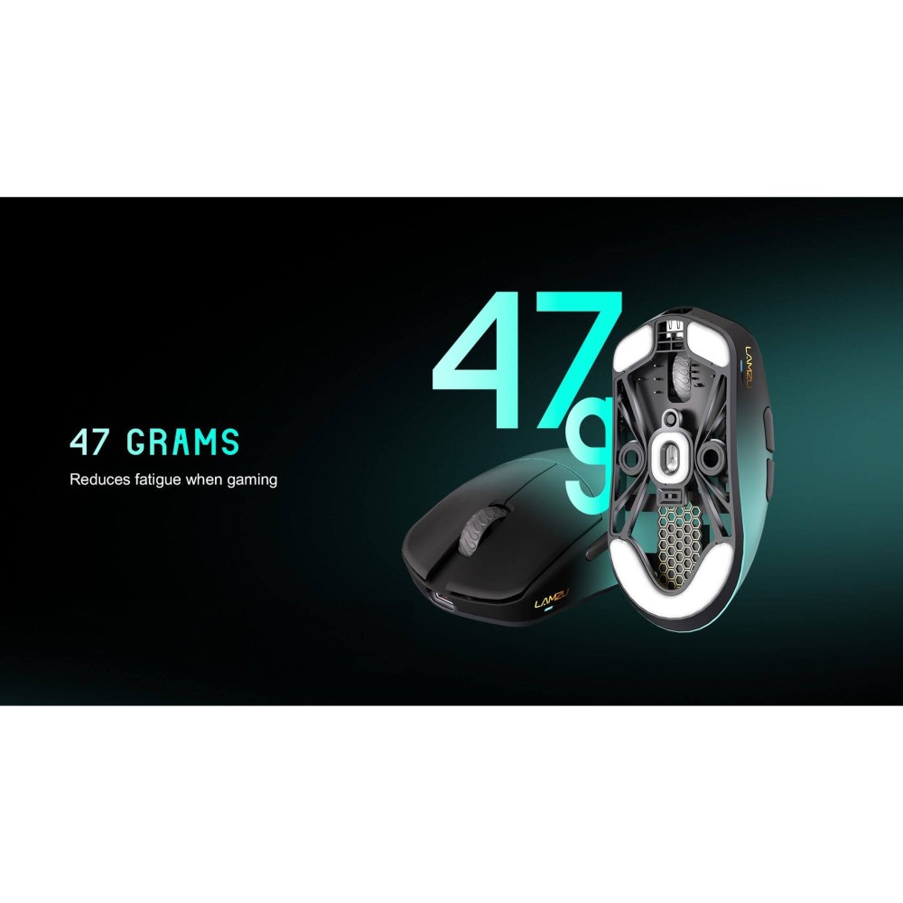 LAMZU MAYA X Cloud Grey – Souris de jeu 8K 47 g