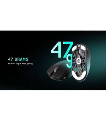 LAMZU MAYA X Cloud Grey – Souris de jeu 8K 47 g