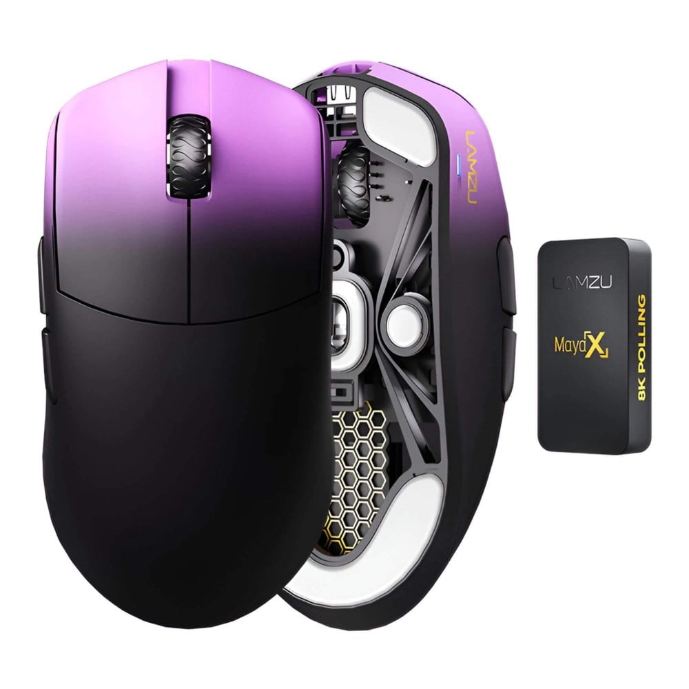 LAMZU MAYA X Purple Shadow – Souris de jeu 8K