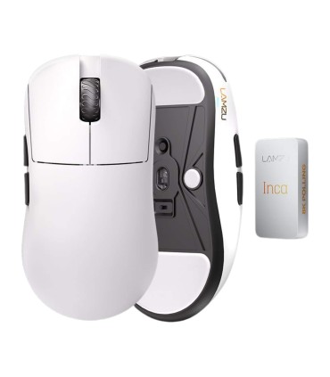 LAMZU Souris de jeu blanche 8K INCA – Pixart 3950 40g
