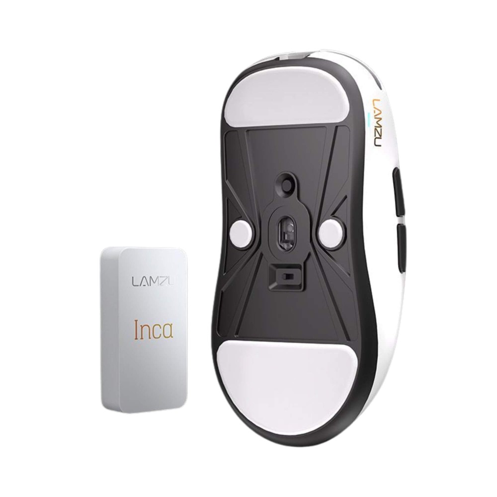 LAMZU Souris de jeu blanche 8K INCA – Pixart 3950 40g