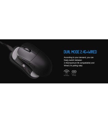 LAMZU Souris de jeu blanche 8K INCA – Pixart 3950 40g