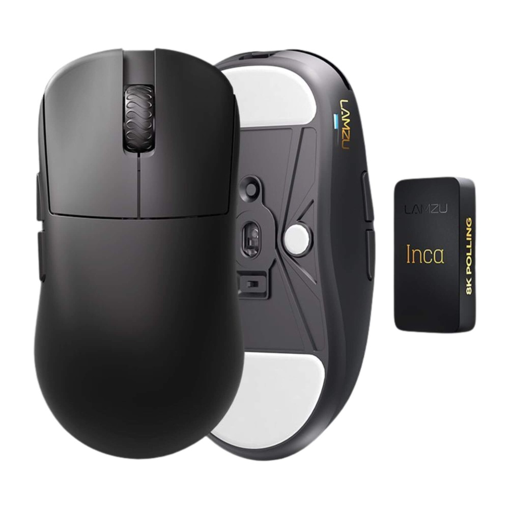 LAMZU Souris de jeu blanche 8K INCA – Pixart 3950 40g