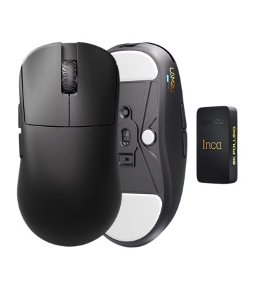LAMZU Souris de jeu blanche 8K INCA – Pixart 3950 40g
