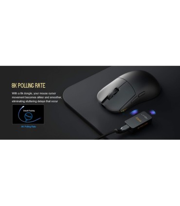 LAMZU Souris de jeu blanche 8K INCA – Pixart 3950 40g