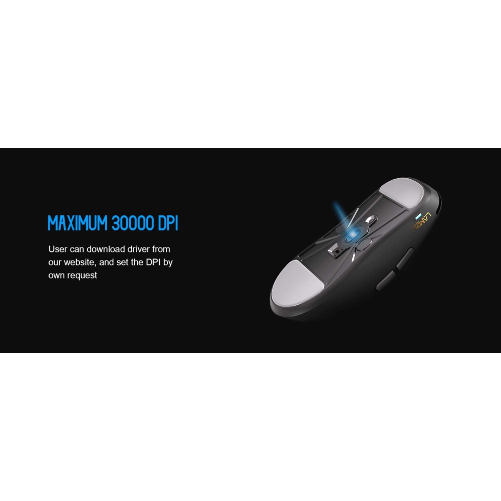 LAMZU Souris de jeu blanche 8K INCA – Pixart 3950 40g