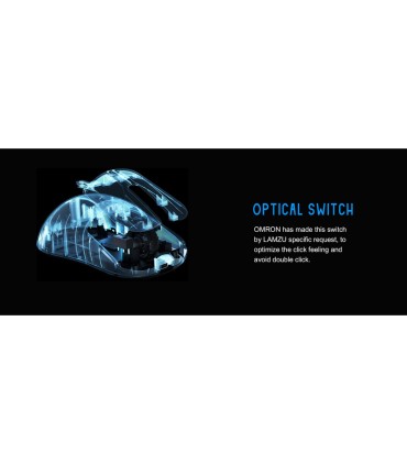 LAMZU Souris de jeu blanche 8K INCA – Pixart 3950 40g