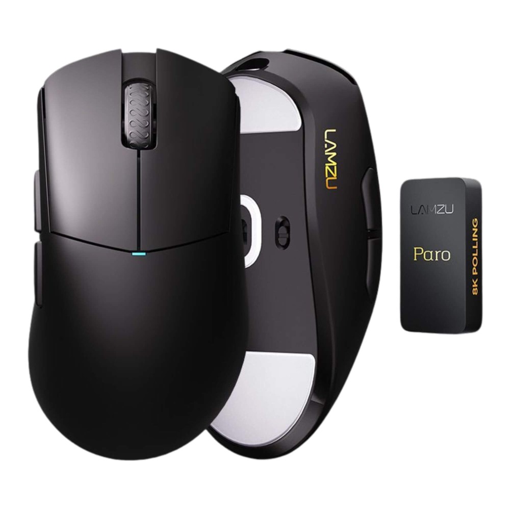 LAMZU PARO AURORA Charcoal Black – 48 g 8K Gaming Maus