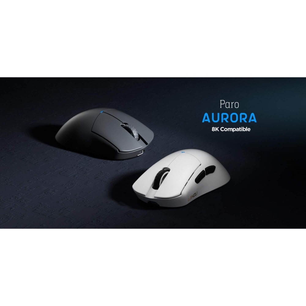 LAMZU PARO AURORA Charbon Noir – Souris de jeu 48 g 8K