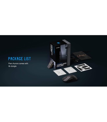 LAMZU PARO AURORA Charcoal Black – 48 g 8K Gaming Maus