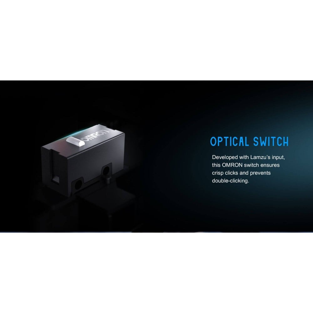 LAMZU PARO AURORA Charbon Noir – Souris de jeu 48 g 8K