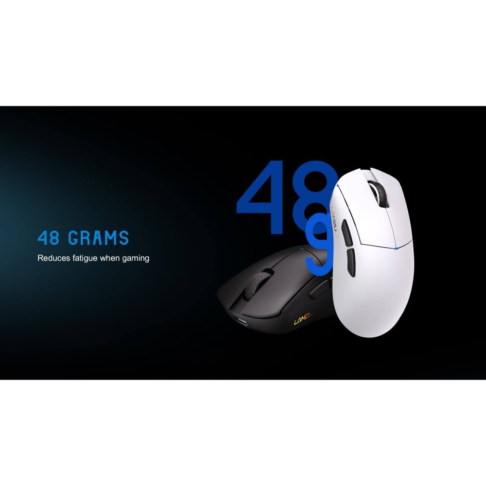 LAMZU PARO AURORA Charcoal Black – 48 g 8K Gaming Maus