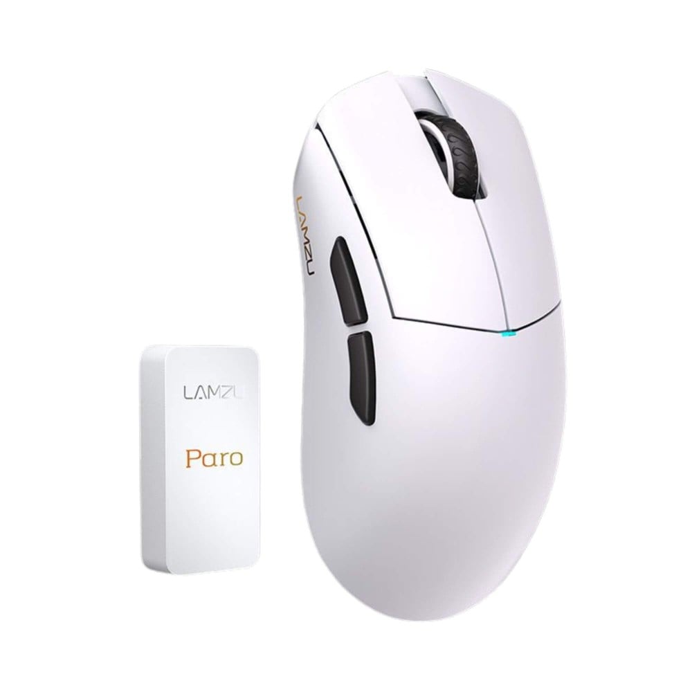 LAMZU PARO AURORA Polar White – Souris de jeu 8K 48g
