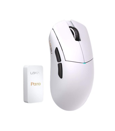 LAMZU PARO AURORA Polar White – 8K Gaming Maus 48g