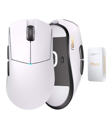 LAMZU PARO AURORA Polar White – Souris de jeu 8K 48g