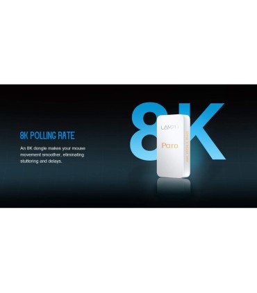 LAMZU PARO AURORA Polar White – Souris de jeu 8K 48g
