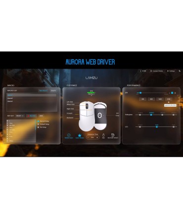 LAMZU PARO AURORA Polar White – Souris de jeu 8K 48g