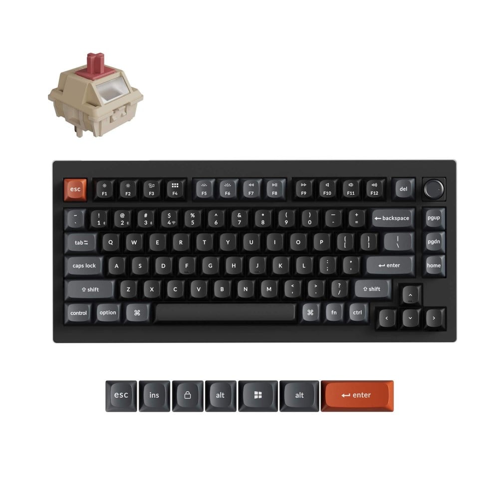 Keychron V1 Ultra Black Red Switch (US) w/Knob