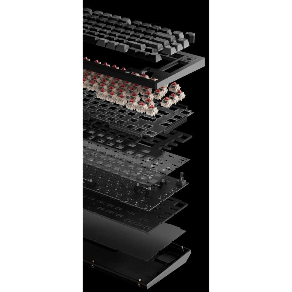 Keychron V1 Ultra Noir Rouge (US) – Batterie 8K & 660h