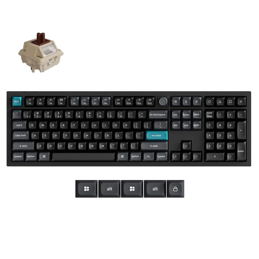 Keychron Q6 Ultra Black QMK Brown Switch (US) Bouton
