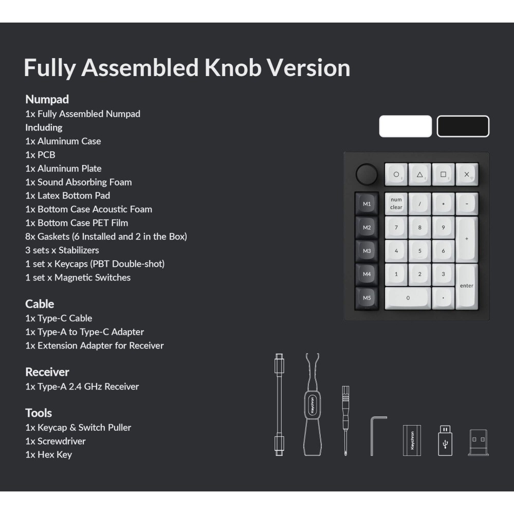 Keychron Q0 HE Number Pad White – Magnetic Switches & Rapid Triggers