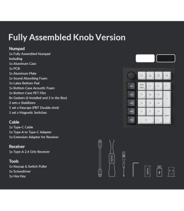 Keychron Q0 HE Number Pad White – Magnetic Switches & Rapid Triggers