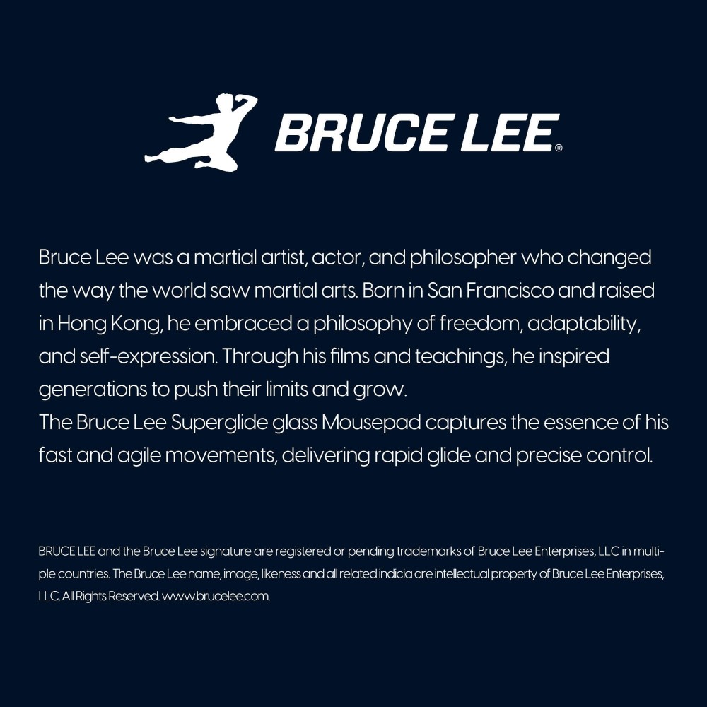 Pulsar Superglide 3 XL Glass Mouse Pad Bruce Lee Picture