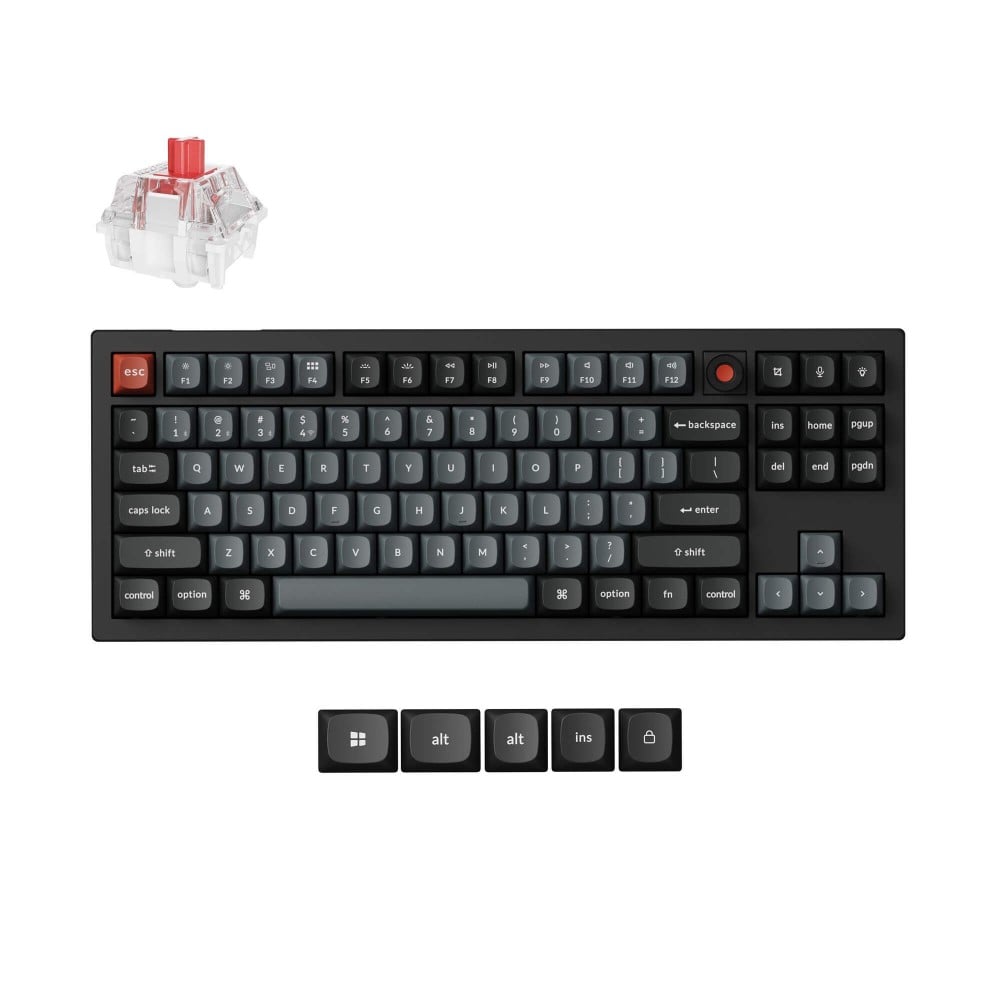 Keychron V3 8K QMK Black Red Switch (US) w/Knob
