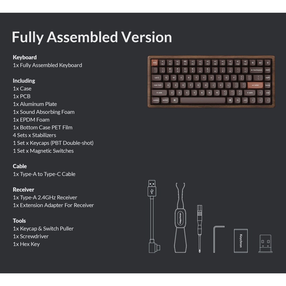 Keychron K2 HE Tout bois – Clavier magnétique en bois