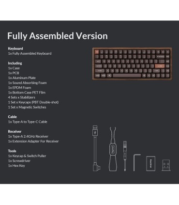 Keychron K2 HE All-Wood – Magnetische Holz Tastatur