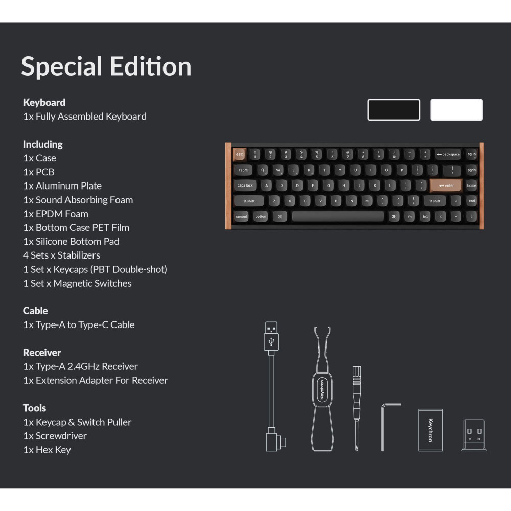 Keychron K6 HE Black Special Edition clavier magnétique de jeu