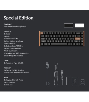 Keychron K6 HE Black Special Edition clavier magnétique de jeu