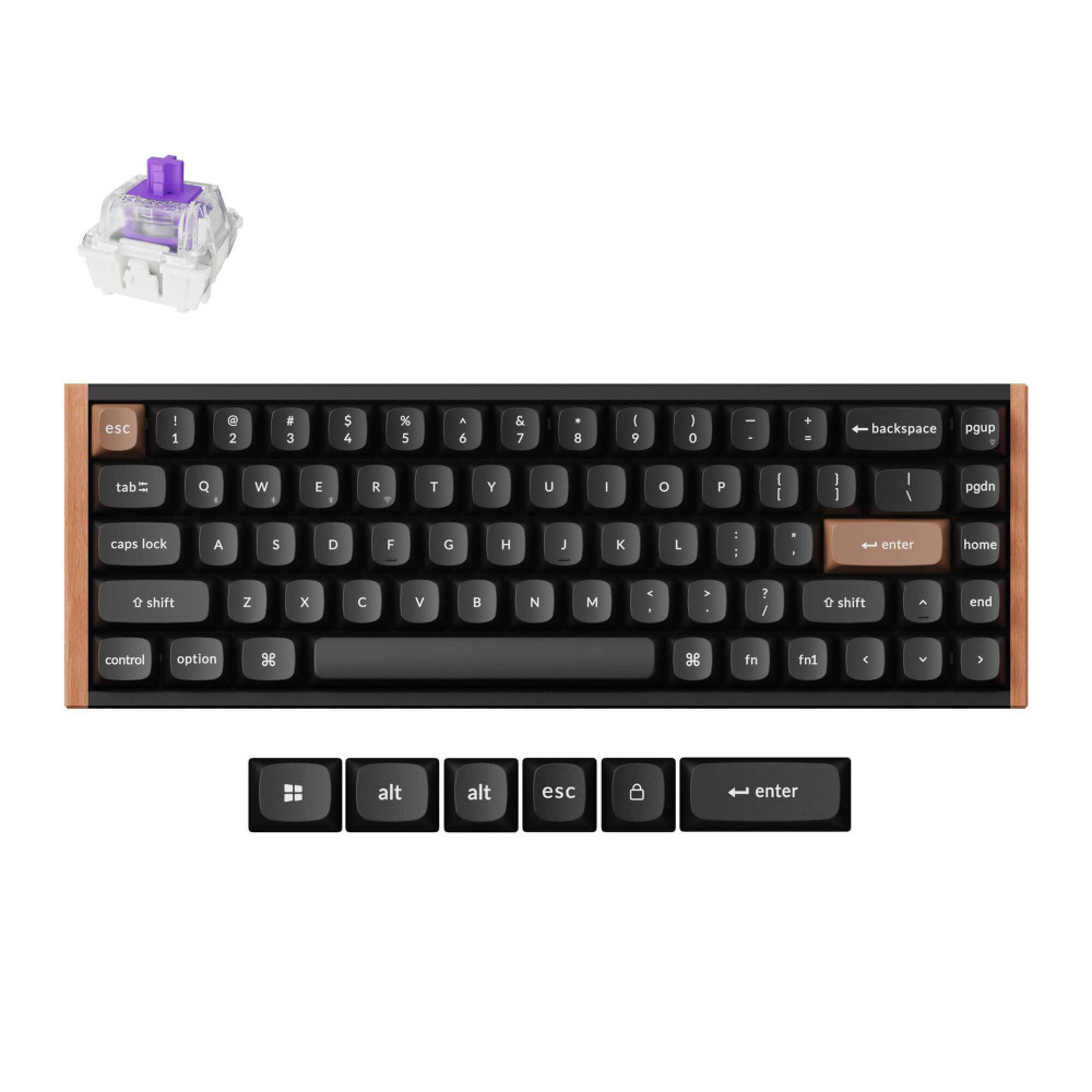 Keychron K6 HE Black Wood Magnetic Switch (US)